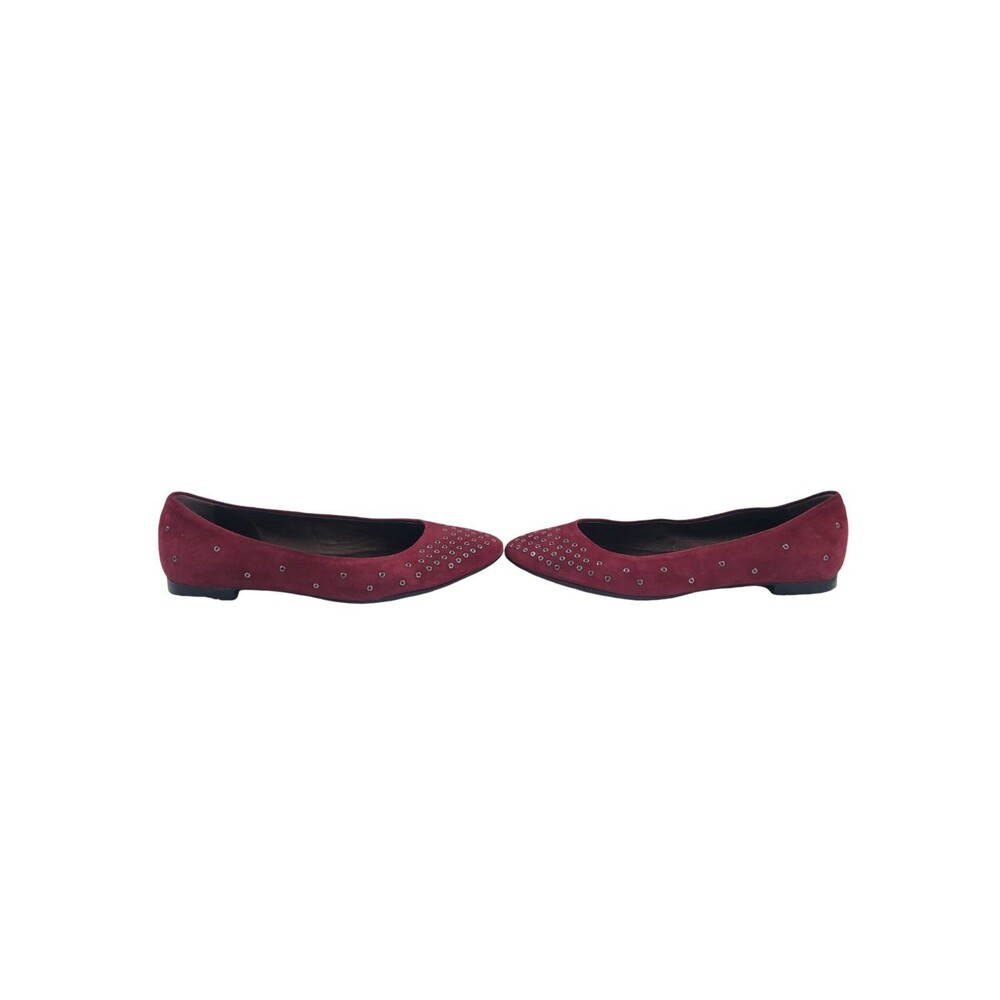 Attilio Giusti Leombruni AGL Red Suede Grommet Ballet Flats Shoes EU 37 6-6.5 US - Picture 6 of 11